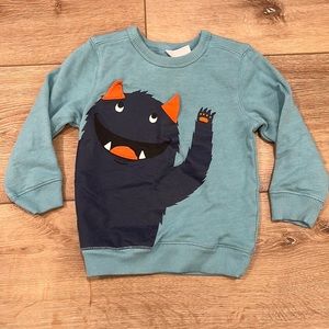 CARTER'S Boy Monster Lightweight Cotton Sweatshirt - 3T